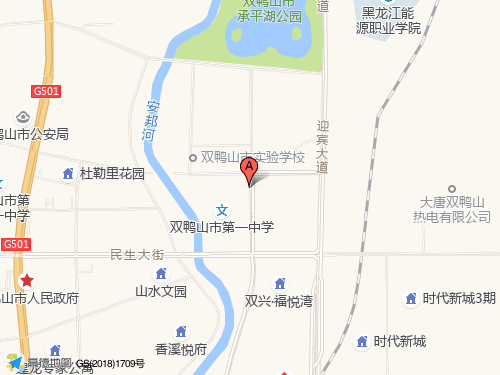 雙鴨山地圖