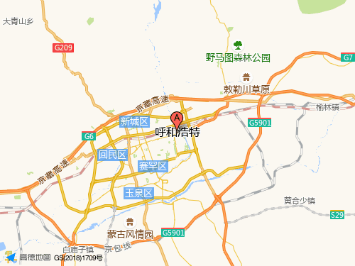 呼和浩特地圖
