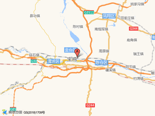 寶雞地圖