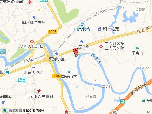 自貢地圖