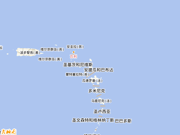 安提瓜和巴布達地圖