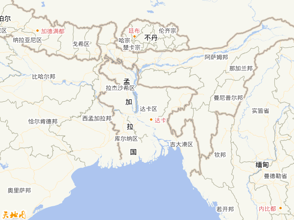 孟加拉國(guó)地圖