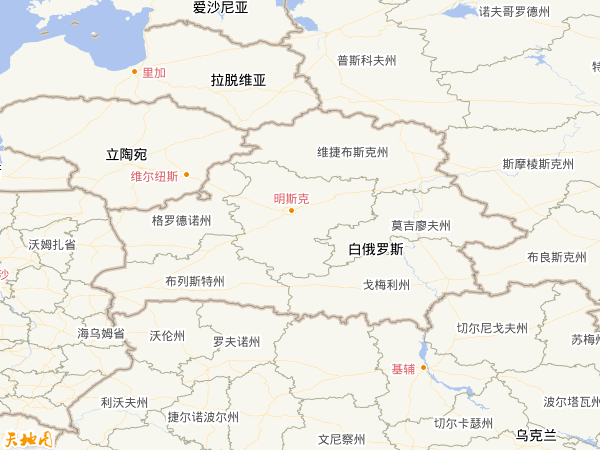 白俄羅斯地圖
