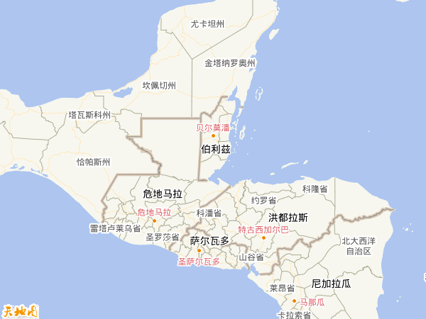 伯利茲地圖