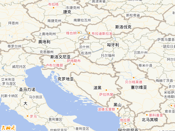 克羅地亞地圖