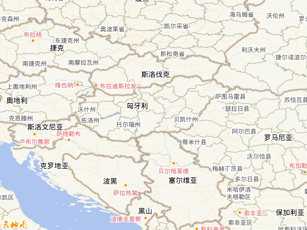 匈牙利地圖