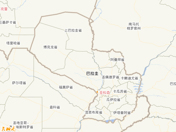 巴拉圭地圖