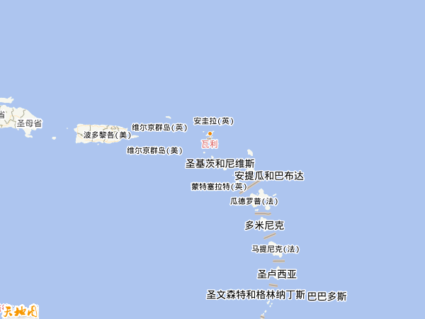 圣基茨和尼維斯地圖