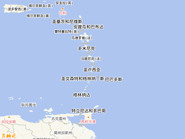 圣盧西亞地圖