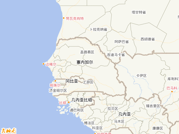 塞內加爾地圖