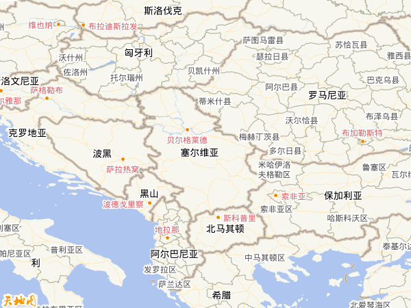 塞爾維亞地圖