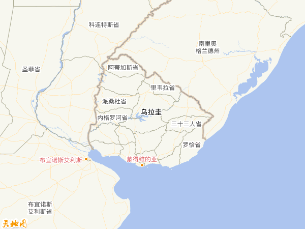 烏拉圭地圖